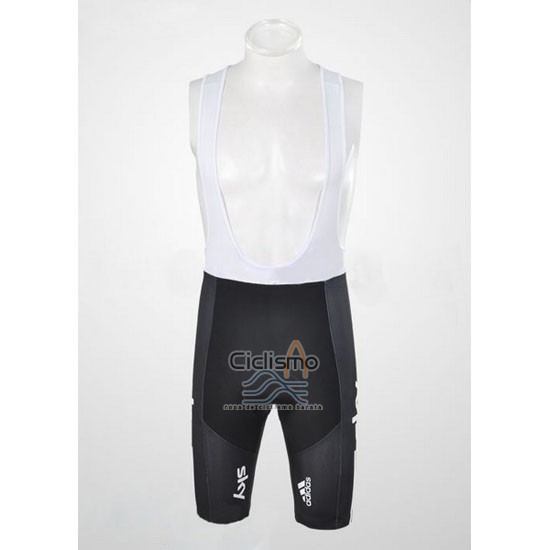 Sky Lider Ropa Ciclismo Culotte Corto 2011 Hombre Mangas Cortas Blanco y Azur